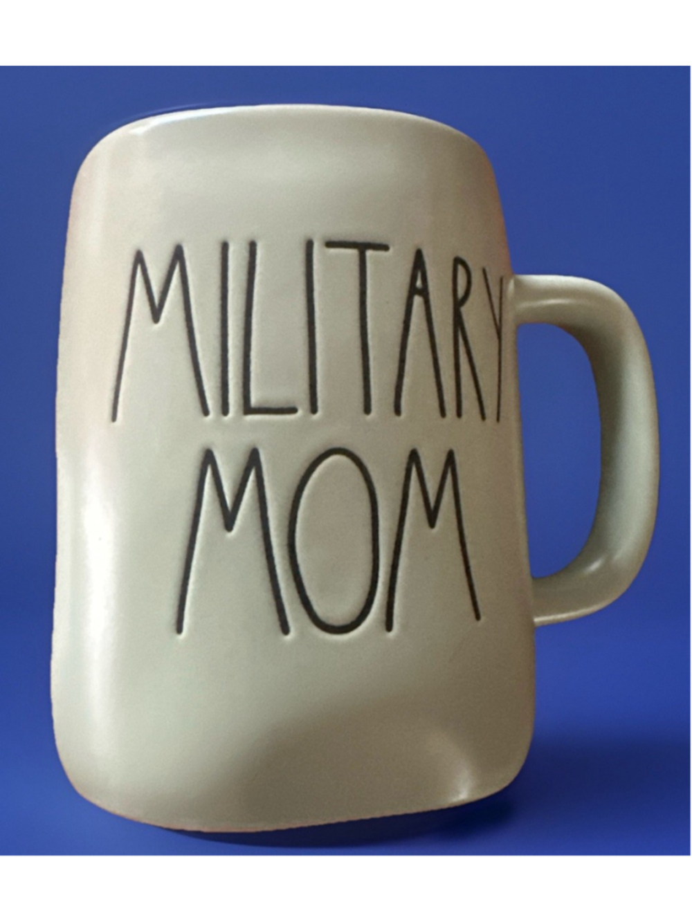 Rae Dunne Military Mom 16oz Coffee Cup Mug ceramic Mint Green Limited Edition